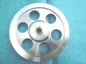 Poulie alu Peugeot 103, 11dts, 6 trous