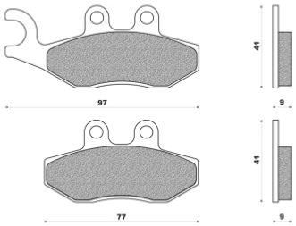 Plaquettes frein FD.0330 APRILIA PEUGEOT GILERA PIAGGIO