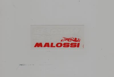 Autocollant MALOSSI  9cm blanc/rouge
