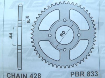 Couronne Yamaha DT50LC 50 dts,428