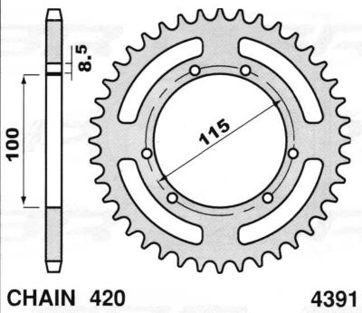 Couronne Peugeot XP6 42,48 dts,420