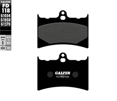 Plaquettes frein GALFER FD118 APRILIA AF1 125, RS125 92/05