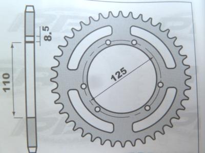 Couronne Suzuki RMX50 SMX50, 50 dts,420